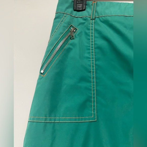 dELiA*s Green Maxi Skirt Removable zip layers size medium polyester belt loop - Picture 2 of 13